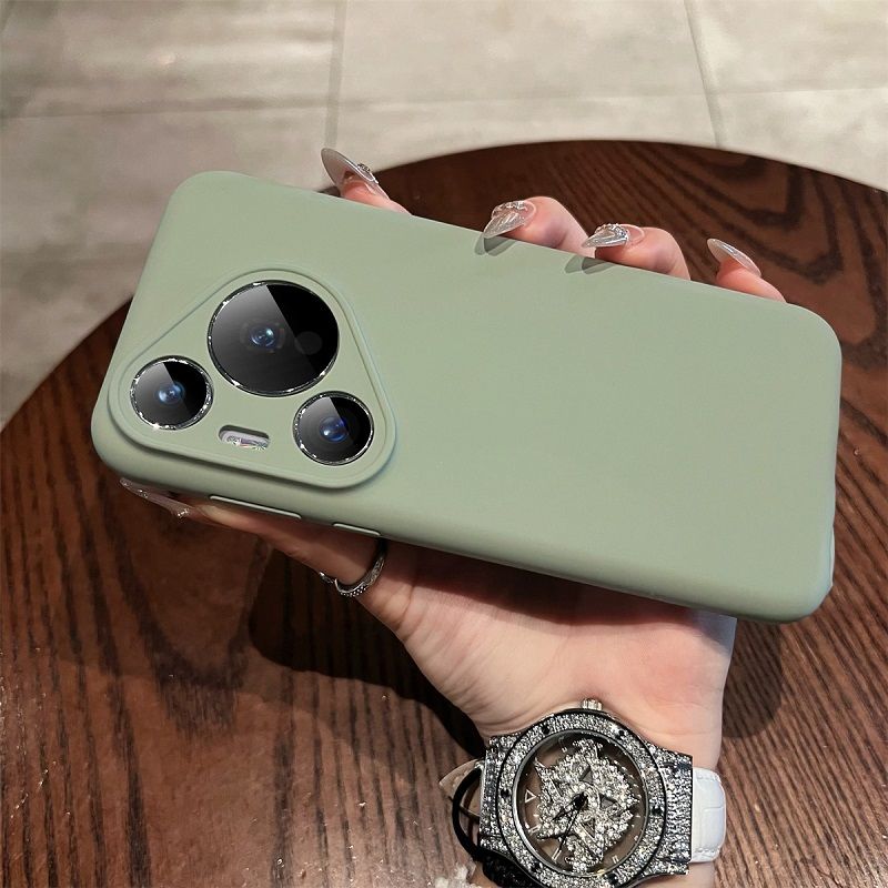 Liquid Silicone Lens Fall Prevention Cover For Huawei Pura 70 Pro 70 Pro+ 70 Ultra Solid Color Protective Case