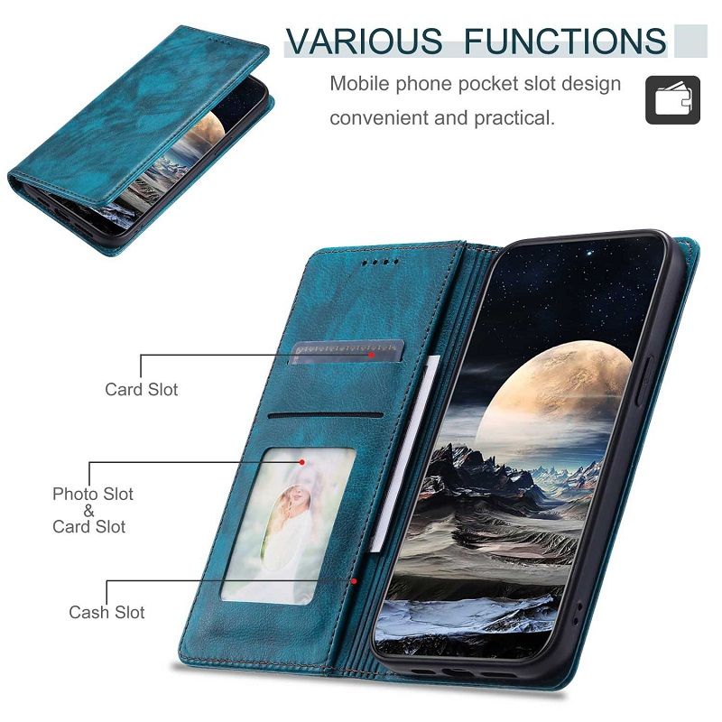 Flip Cover For Xiaomi Redmi Note 13 12S 11 10S 9s 8 14 11T X3 Pro 13C 12C 10C 9C 9A Leather Case [Flip Vintage Leather] Wallet Shockproof Durable Retro Phone Case