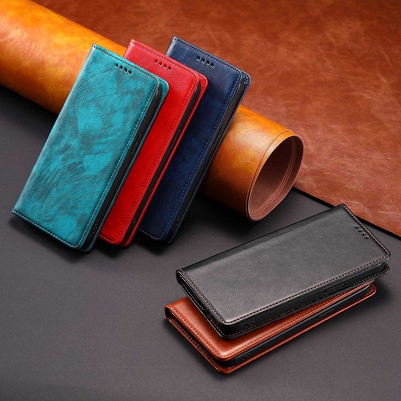 Flip Cover For Xiaomi Redmi Note 13 12S 11 10S 9s 8 14 11T X3 Pro 13C 12C 10C 9C 9A Leather Case [Flip Vintage Leather] Wallet Shockproof Durable Retro Phone Case