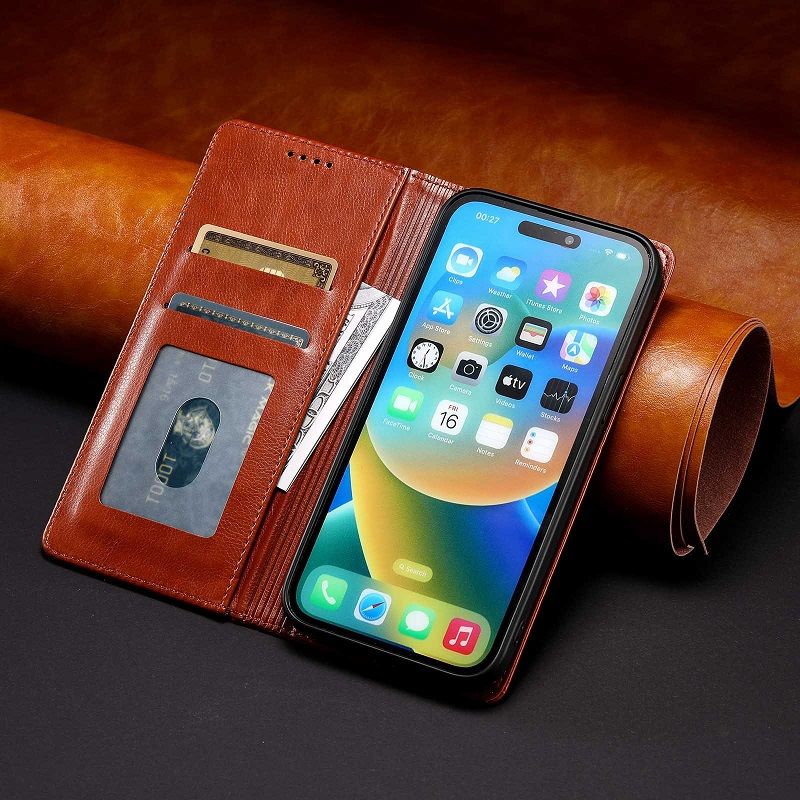 Flip Cover For Xiaomi Redmi Note 13 12S 11 10S 9s 8 14 11T X3 Pro 13C 12C 10C 9C 9A Leather Case [Flip Vintage Leather] Wallet Shockproof Durable Retro Phone Case