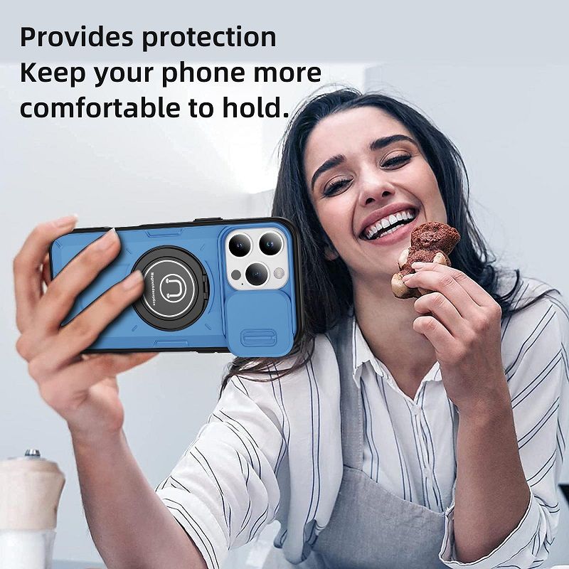 New - Luxury Slide Camera Lens Case For iPhone 16 Pro 15 Plus 16 Plus 15 14 Pro 13 Pro 1 615 14 13 12 11 Pro Max Car mounted magnetic Kickstand Shockproof Cover