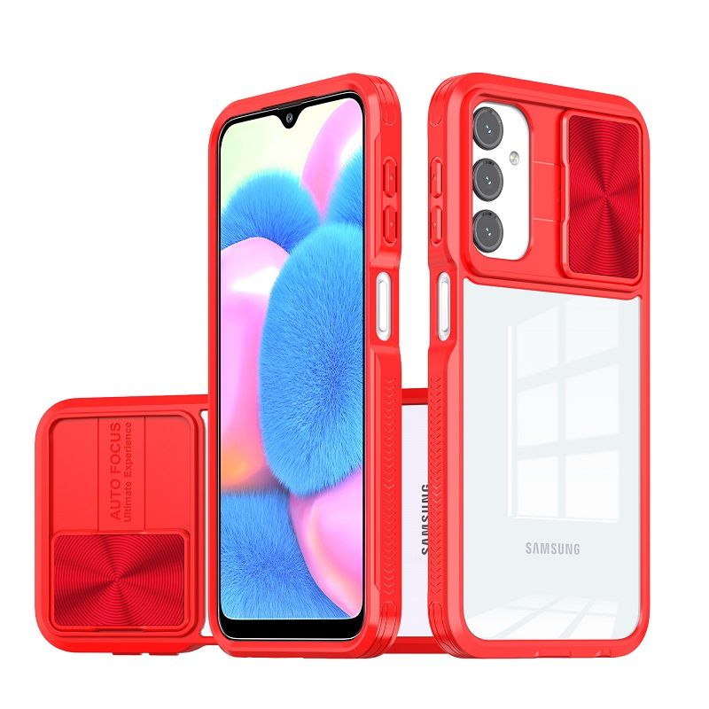 Transparent Luxury Slide Camera Lens Case For Samsung Galaxy A16 A55 A35 A25 A15 A05S A05 A54 A34 A24 A14 A04S A73 A53 A33 A23 A13 Shockproof Protective Cover