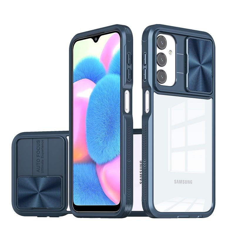 Transparent Luxury Slide Camera Lens Case For Samsung Galaxy A16 A55 A35 A25 A15 A05S A05 A54 A34 A24 A14 A04S A73 A53 A33 A23 A13 Shockproof Protective Cover