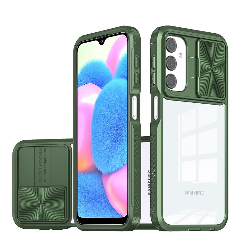 Transparent Luxury Slide Camera Lens Case For Samsung Galaxy A16 A55 A35 A25 A15 A05S A05 A54 A34 A24 A14 A04S A73 A53 A33 A23 A13 Shockproof Protective Cover