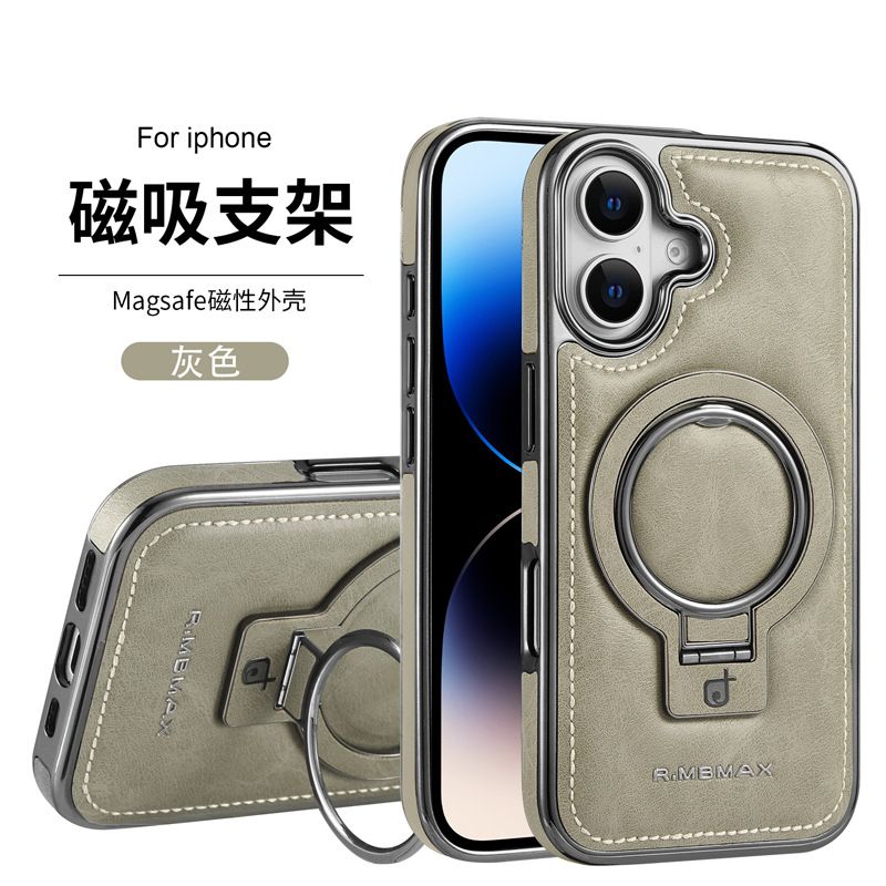 Business Luxury Leather Phone Case For iPhone 11 12 13 Pro MAX 14 Plus 15 Pro Max 16 Plus 16 Pro MAX support magnetic Protective Case