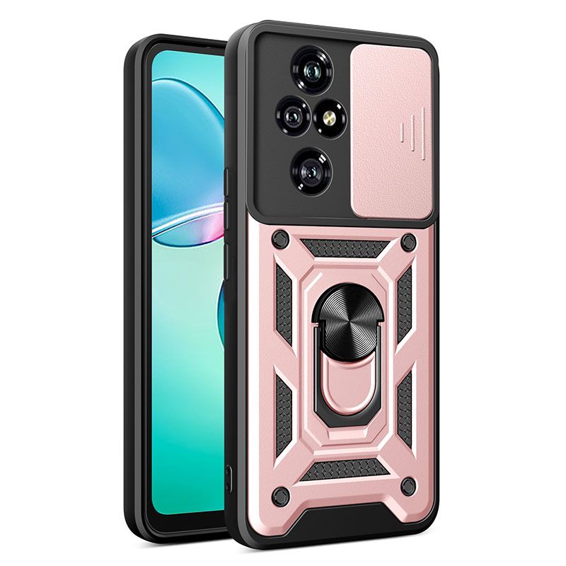 Luxury Slide Camera Lens Case For Huawei Honor 200 Pro 200 Lite 10 Pro 90 Lite 70 Lite 90 70 Shockproof Bumper Cover vehicle-mounted Magnetic Kickstand Cover