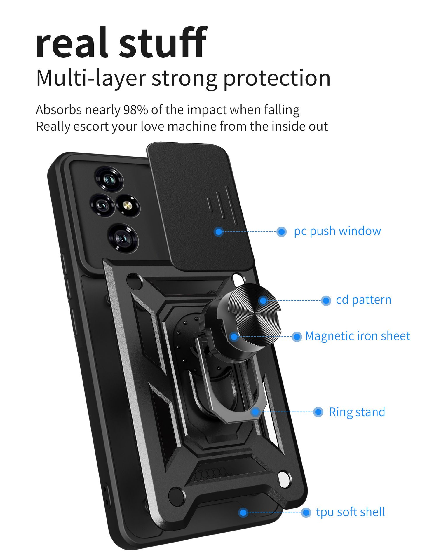 Luxury Slide Camera Lens Case For Huawei Honor 200 Pro 200 Lite 10 Pro 90 Lite 70 Lite 90 70 Shockproof Bumper Cover vehicle-mounted Magnetic Kickstand Cover