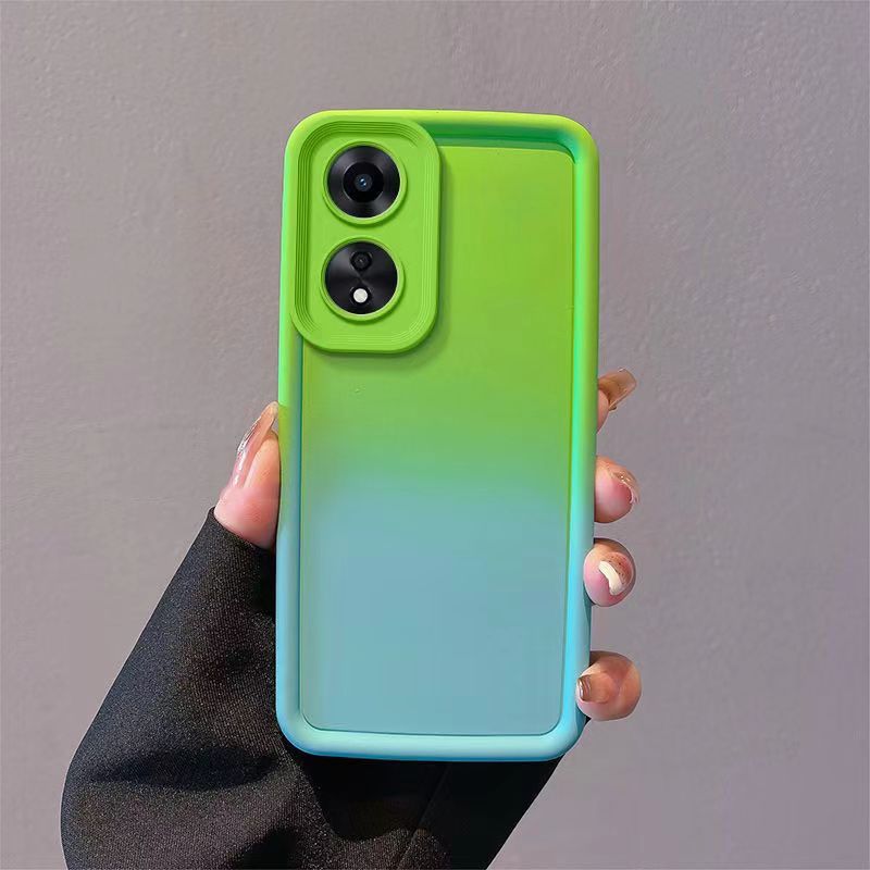 Two Tone Silicone Soft Cover For OPPO Reno 8T A98 A78 A58 A38 A18 A17 A17K A57 A77 A55 A16 A94 A74 A54 A15 A15S A7 A5S A12 A92S A52 A72 A92 A8 A31 A32 A9 2020 A5 2020  Anti Drop Protective Case