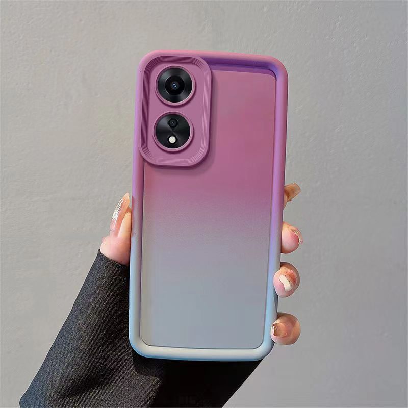 Two Tone Silicone Soft Cover For OPPO Reno 8T A98 A78 A58 A38 A18 A17 A17K A57 A77 A55 A16 A94 A74 A54 A15 A15S A7 A5S A12 A92S A52 A72 A92 A8 A31 A32 A9 2020 A5 2020  Anti Drop Protective Case