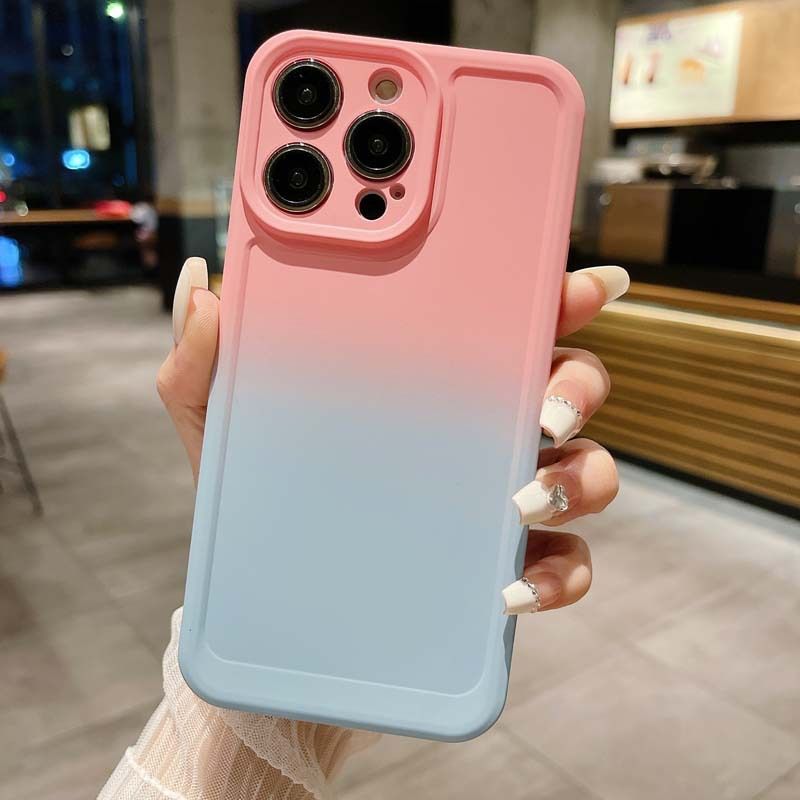 Two Tone Silicone Soft Cover For OPPO Reno 8T A98 A78 A58 A38 A18 A17 A17K A57 A77 A55 A16 A94 A74 A54 A15 A15S A7 A5S A12 A92S A52 A72 A92 A8 A31 A32 A9 2020 A5 2020  Anti Drop Protective Case