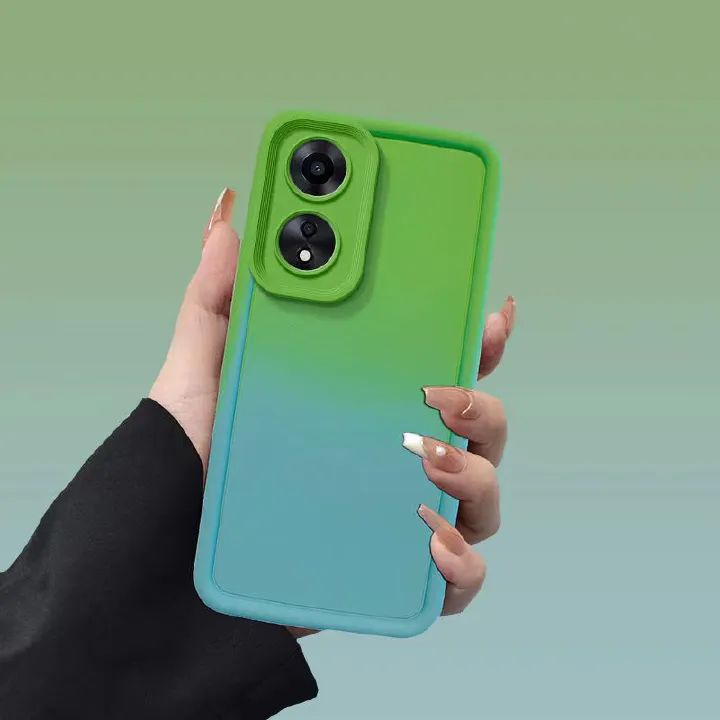 Two Tone Silicone Soft Cover For OPPO Reno 8T A98 A78 A58 A38 A18 A17 A17K A57 A77 A55 A16 A94 A74 A54 A15 A15S A7 A5S A12 A92S A52 A72 A92 A8 A31 A32 A9 2020 A5 2020  Anti Drop Protective Case