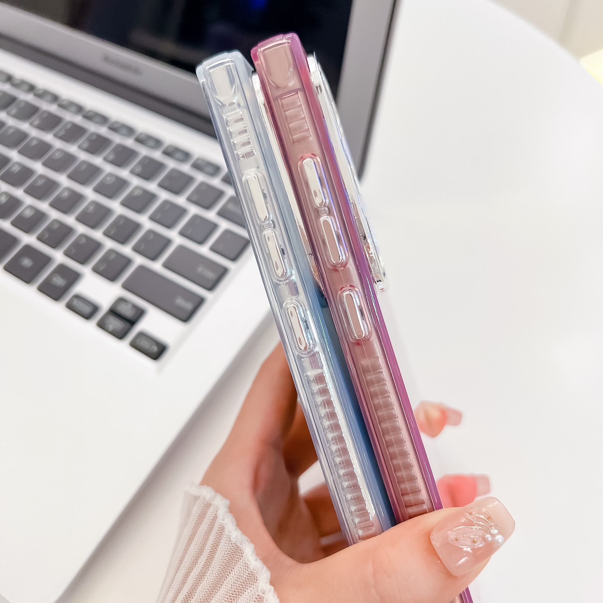 Phone Case for Samsung Galaxy S24 Ultra S23 Plus,iPhone 16 Pro Max 15 14 Plus 13 Pro Max Feather Yarn Feather Plating Lens Film Full Package Protective Cover