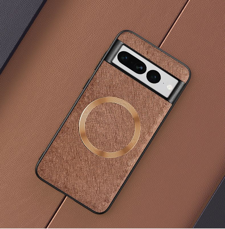 Phone Case for Google Pixel 9 8 7 6 Pro,Pixel 7A 6A Crosshatch Business Leather Pixel 8/5/7/6 Magnetic Protective Case