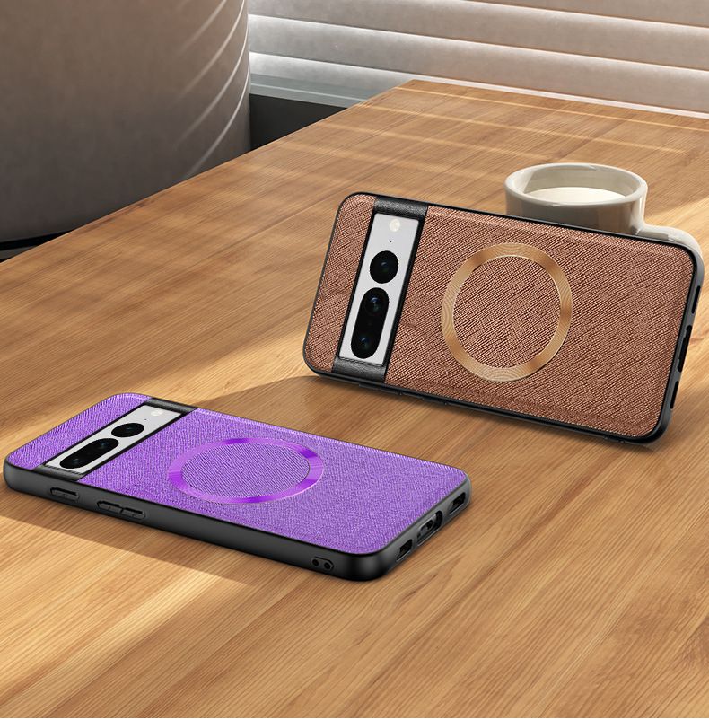 Phone Case for Google Pixel 9 8 7 6 Pro,Pixel 7A 6A Crosshatch Business Leather Pixel 8/5/7/6 Magnetic Protective Case
