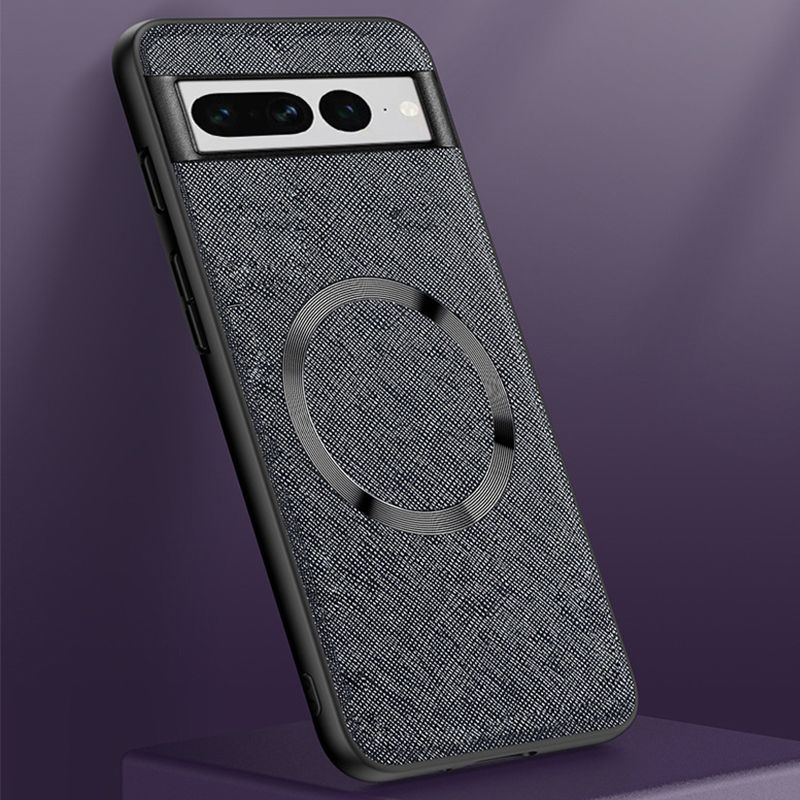 Phone Case for Google Pixel 9 8 7 6 Pro,Pixel 7A 6A Crosshatch Business Leather Pixel 8/5/7/6 Magnetic Protective Case