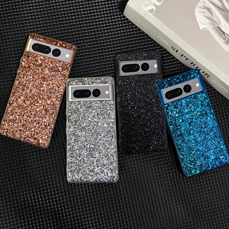 Phone Case for Google Pixel 9 8 7 6 9 XLPro,8A 7A 6A Electroplating Glitter Full Package Magnetic Protection Hard Case