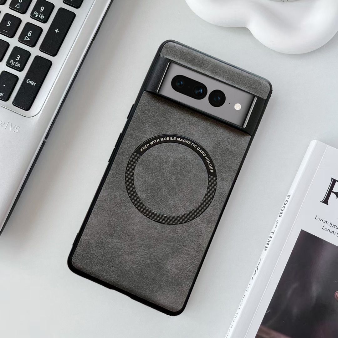 Phone Case for Google Pixel 10 Pro XL 10 Pro 6 7 8 9 Pro XL,Pixel 6A 7A 8A Lambskin Pattern Full Cover Magnetic Protective Case