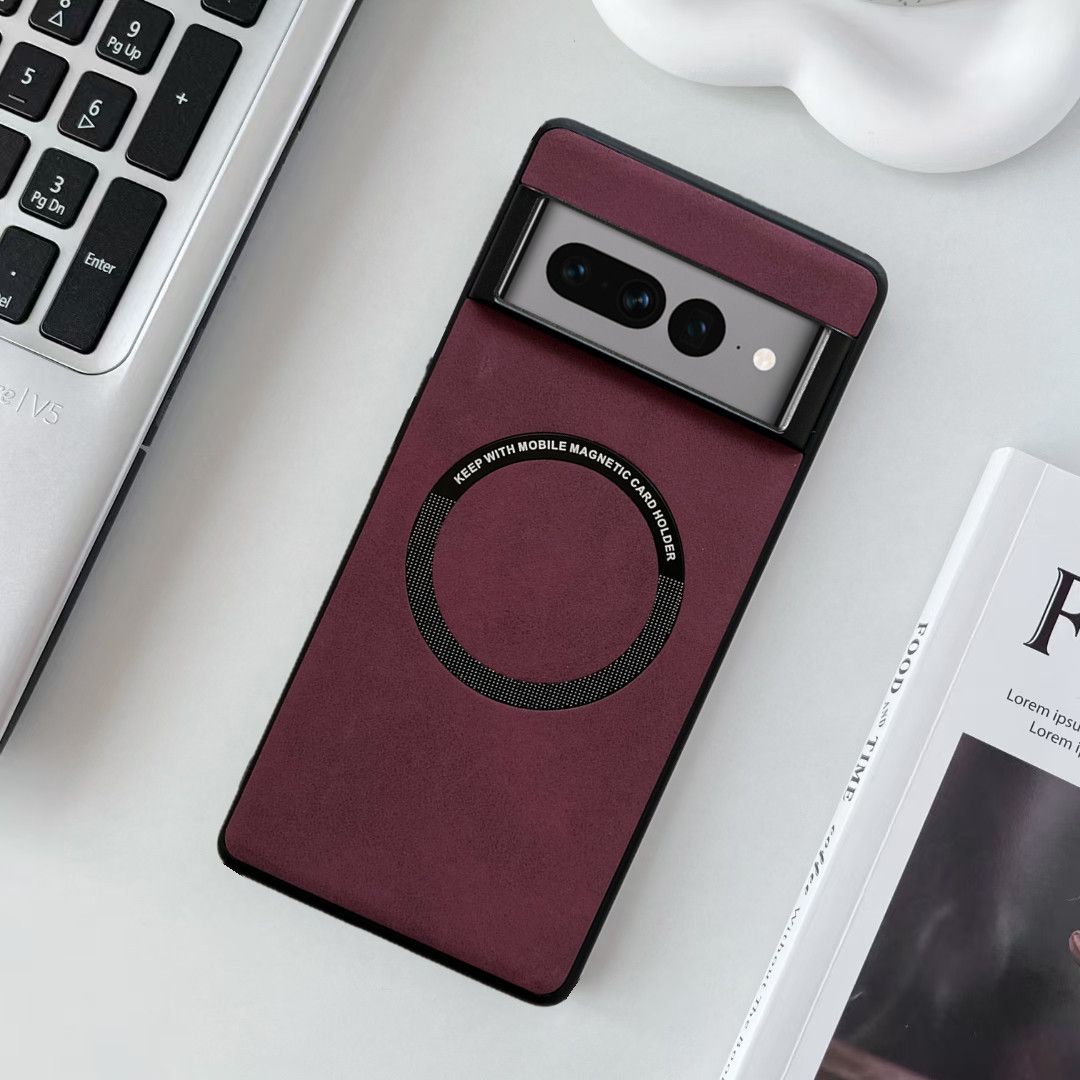 Phone Case for Google Pixel 10 Pro XL 10 Pro 6 7 8 9 Pro XL,Pixel 6A 7A 8A Lambskin Pattern Full Cover Magnetic Protective Case