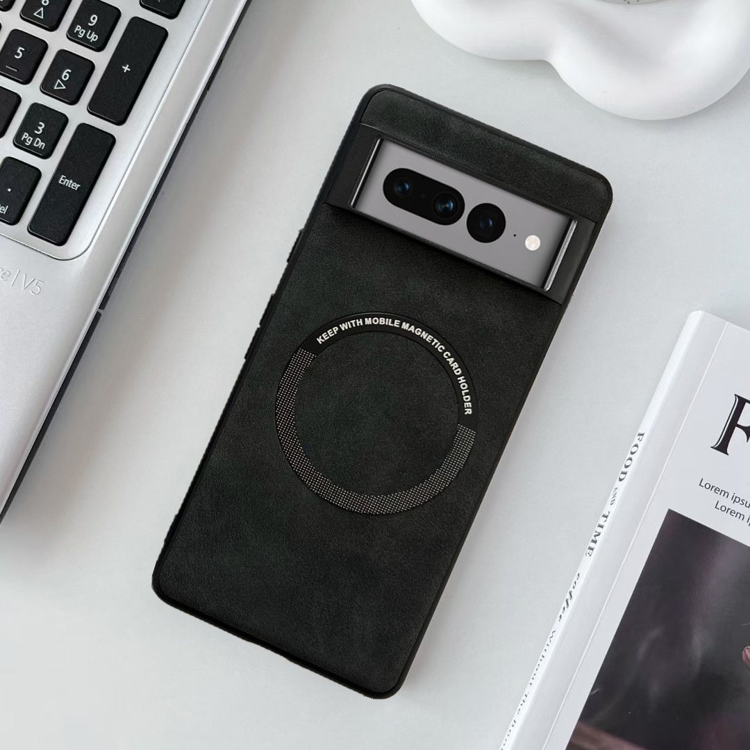 Phone Case for Google Pixel 10 Pro XL 10 Pro 6 7 8 9 Pro XL,Pixel 6A 7A 8A Lambskin Pattern Full Cover Magnetic Protective Case