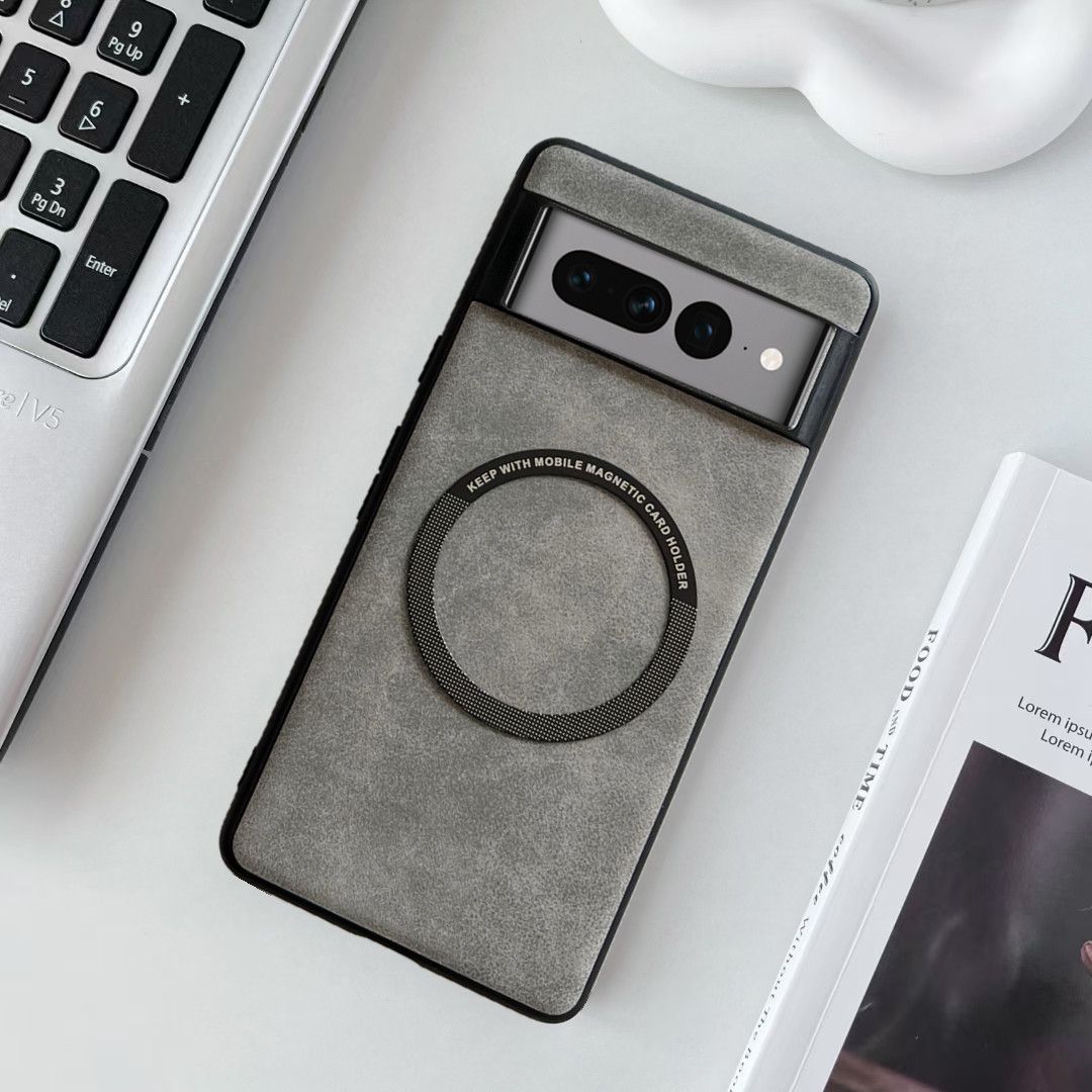 Phone Case for Google Pixel 10 Pro XL 10 Pro 6 7 8 9 Pro XL,Pixel 6A 7A 8A Lambskin Pattern Full Cover Magnetic Protective Case