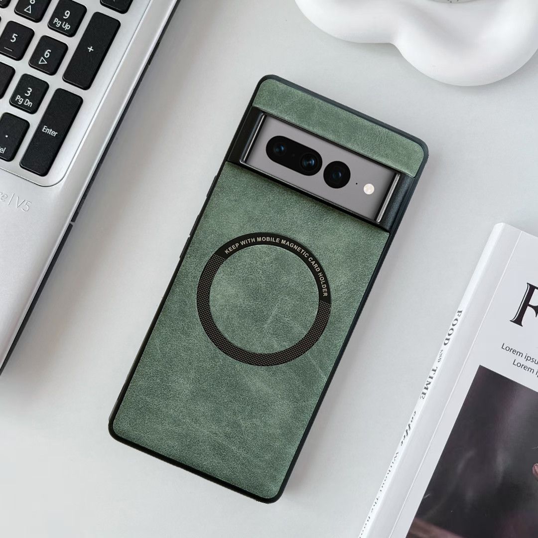 Phone Case for Google Pixel 10 Pro XL 10 Pro 6 7 8 9 Pro XL,Pixel 6A 7A 8A Lambskin Pattern Full Cover Magnetic Protective Case