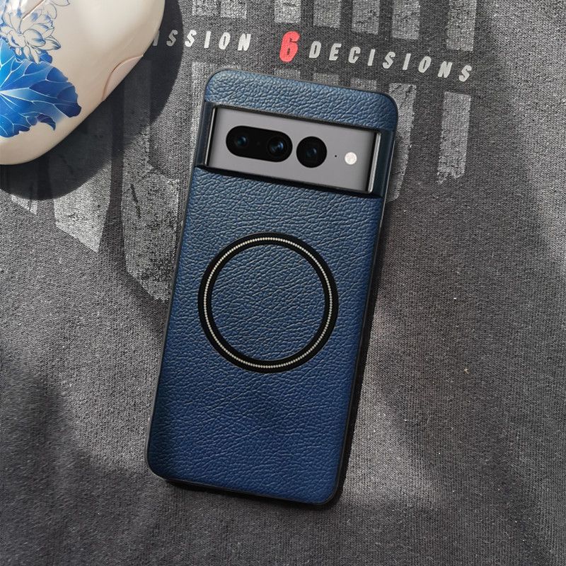 Phone Case for Google Pixel 6 7 8 9 Pro XL,Pixel 6A 7A 8A 9A 10 Pro XL 10 Pro Lychee Pattern Solid Colour Magnetic All-inclusive Cover