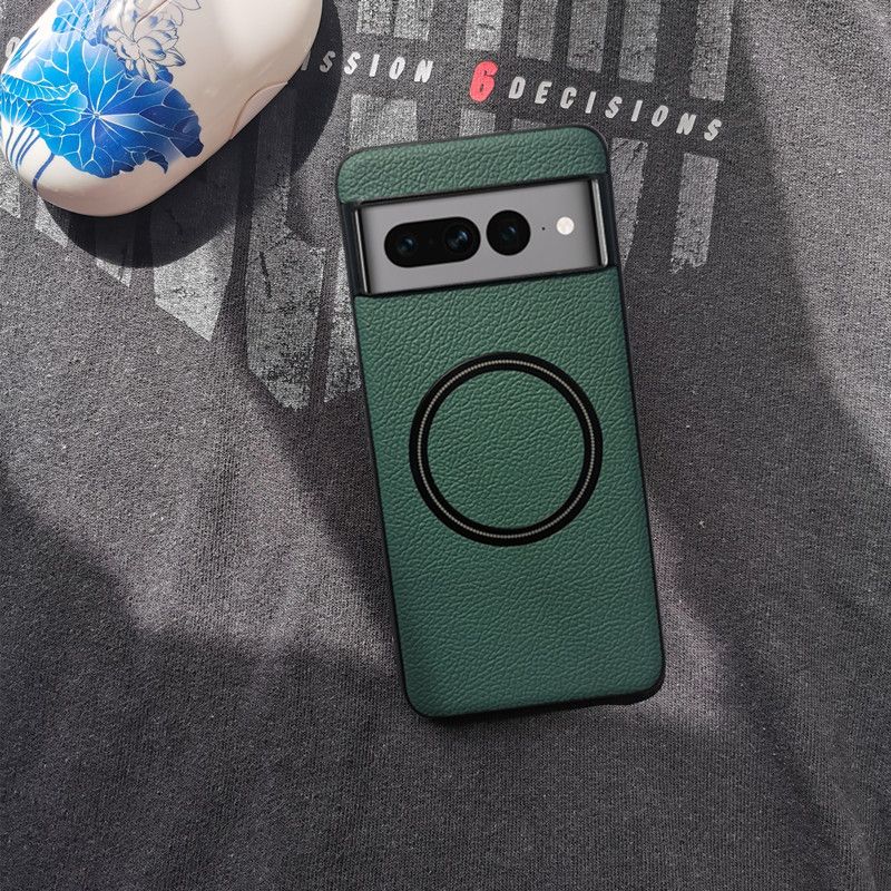 Phone Case for Google Pixel 6 7 8 9 Pro XL,Pixel 6A 7A 8A 9A 10 Pro XL 10 Pro Lychee Pattern Solid Colour Magnetic All-inclusive Cover