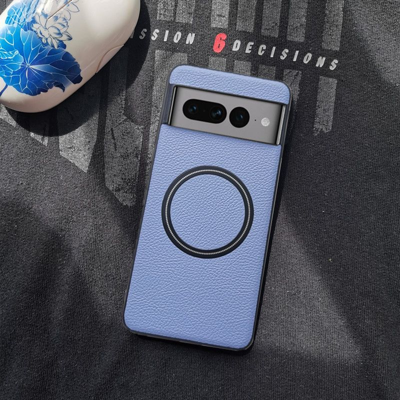 Phone Case for Google Pixel 6 7 8 9 Pro XL,Pixel 6A 7A 8A 9A 10 Pro XL 10 Pro Lychee Pattern Solid Colour Magnetic All-inclusive Cover