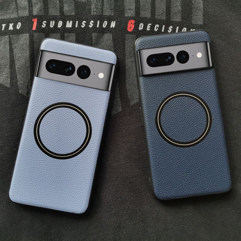 Phone Case for Google Pixel 6 7 8 9 Pro XL,Pixel 6A 7A 8A 9A 10 Pro XL 10 Pro Lychee Pattern Solid Colour Magnetic All-inclusive Cover