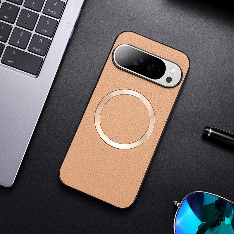 Phone Case for Google Pixel 10 Pro XL 10 Pro 9A 9 Pro XL 8A 7 Pro 7a 6 Pro 6a Lychee Business Leather Pixel 6/7/8 Full Package Magnetic Protective Case