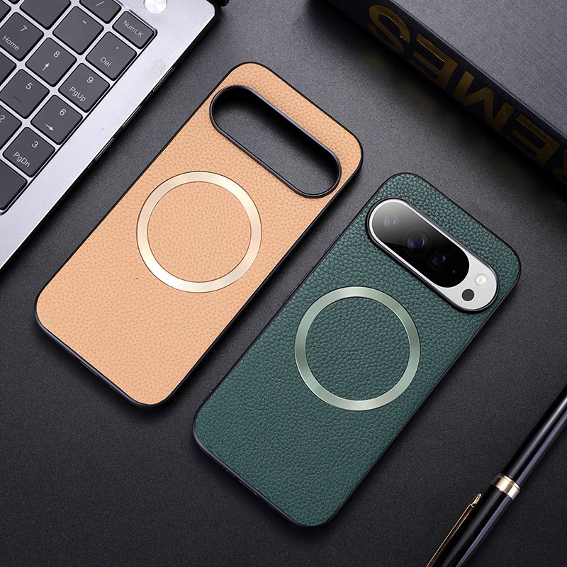 Phone Case for Google Pixel 10 Pro XL 10 Pro 9A 9 Pro XL 8A 7 Pro 7a 6 Pro 6a Lychee Business Leather Pixel 6/7/8 Full Package Magnetic Protective Case