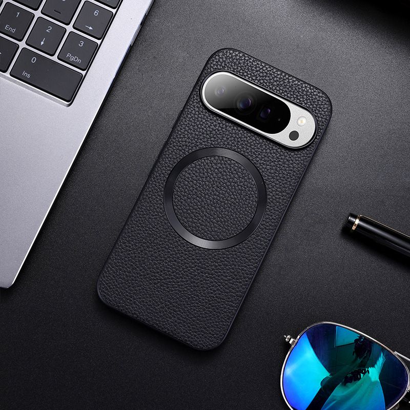 Phone Case for Google Pixel 10 Pro XL 10 Pro 9A 9 Pro XL 8A 7 Pro 7a 6 Pro 6a Lychee Business Leather Pixel 6/7/8 Full Package Magnetic Protective Case