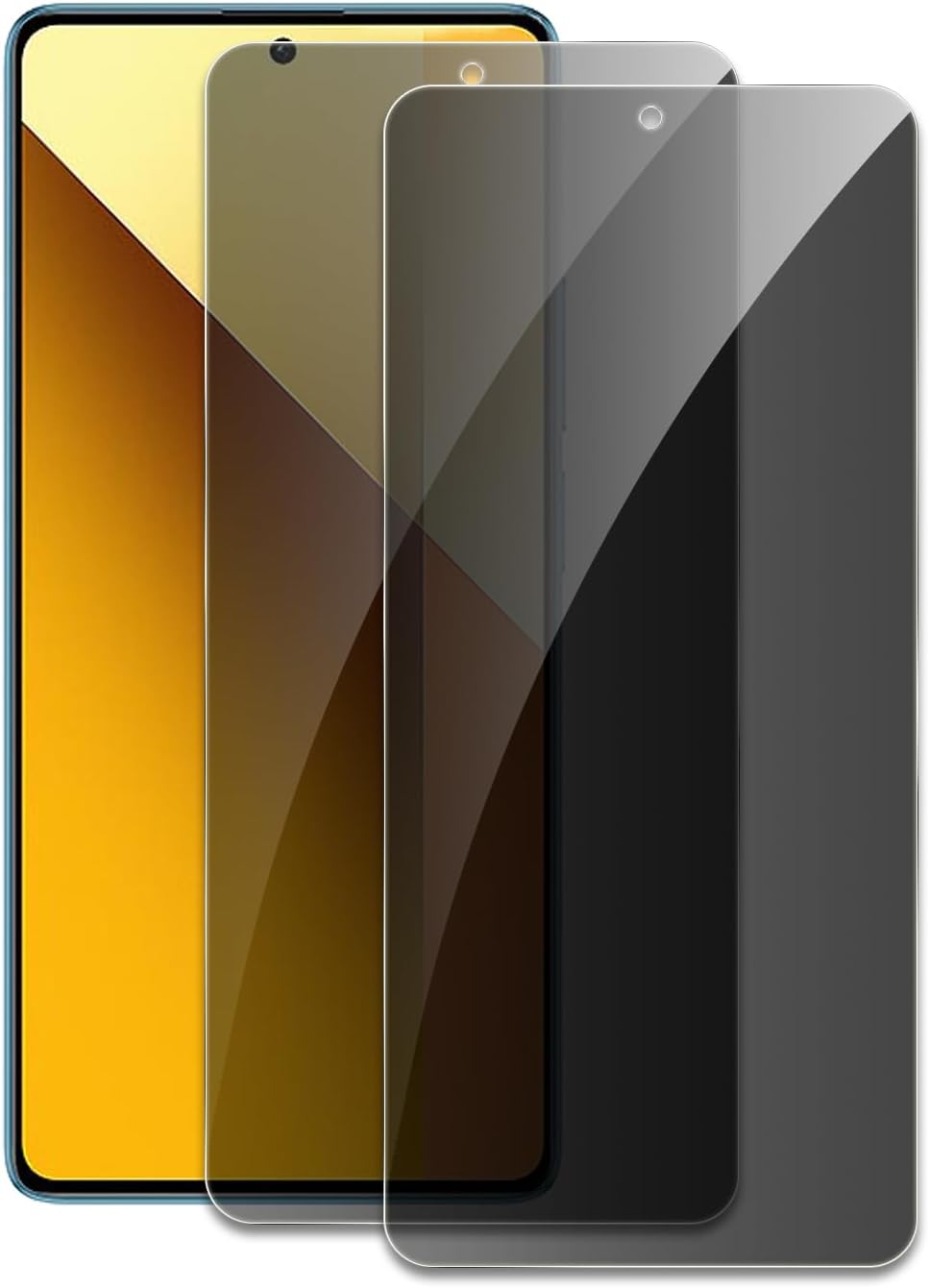 [2 Pack] Privacy Screen Protector for Xiaomi Redmi Note 14 13 12 11 10 Pro 5G/4G Anti-Spy Shatterproof Tempered Glass Bubble Free Anti-Glare Case Friendly