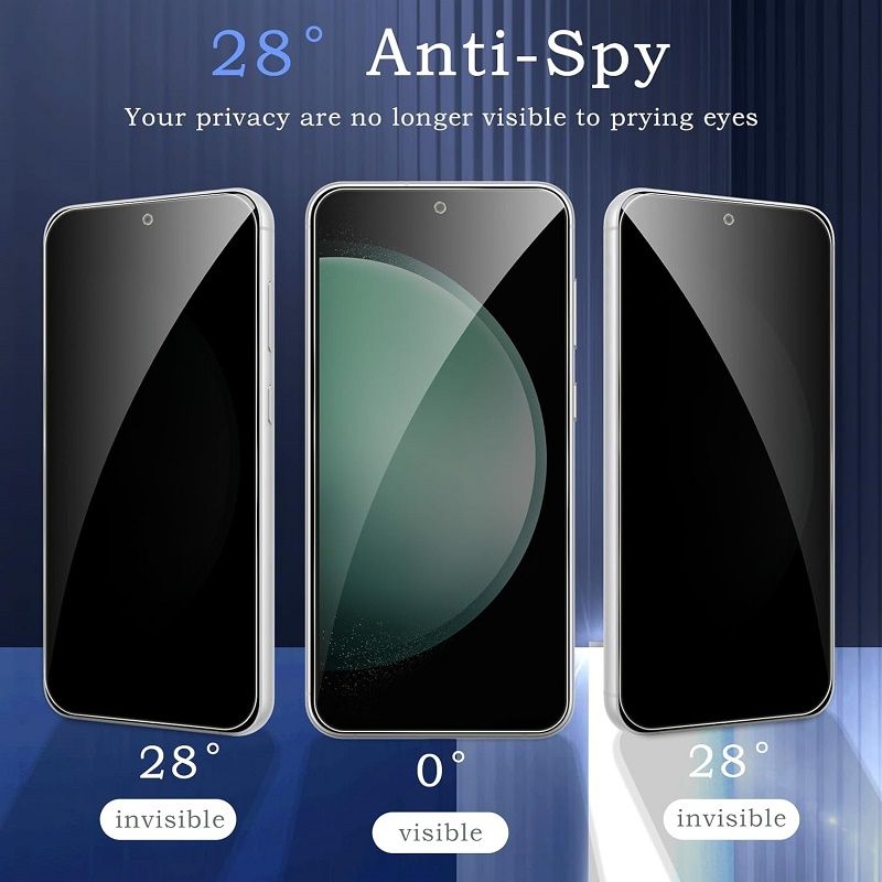 [2-Pack] Privacy Screen Protector for Samsung Galaxy S24 Plus S23 S22 S21 Plus FE Anti Spy Screen Protector Tempered Glass Film