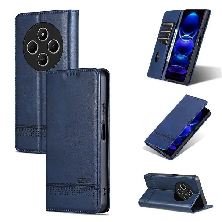 Wallet PU Leather Flip Cover For Xiaomi Redmi 14C / Poco C75 6.88" Shockproof Protection Stand Holder Magnetic PU Leather  Protective Cover