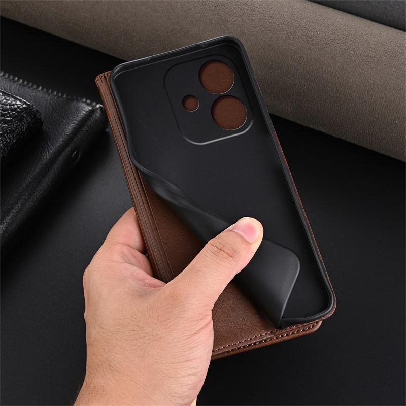 Wallet PU Leather Flip Cover For OPPO A3/A40/A3X Shockproof Protection Stand Holder Magnetic PU Leather  Protective Cover