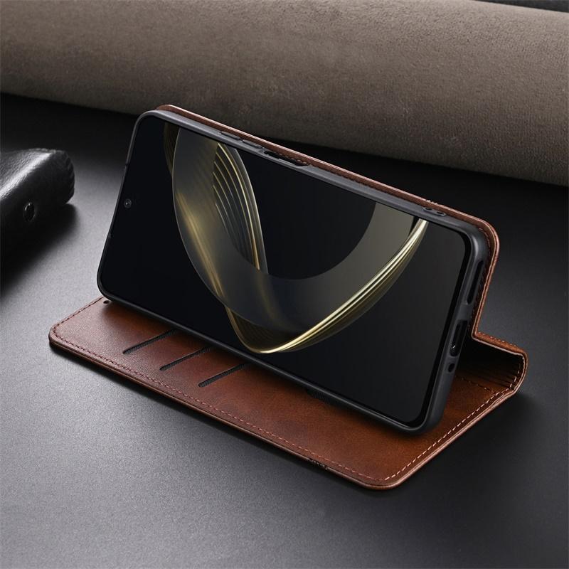Wallet PU Leather Flip Cover For OPPO A3/A40/A3X Shockproof Protection Stand Holder Magnetic PU Leather  Protective Cover