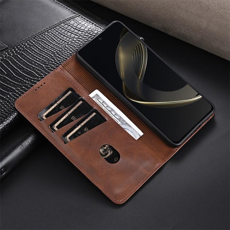 Wallet PU Leather Flip Cover For OPPO A3/A40/A3X Shockproof Protection Stand Holder Magnetic PU Leather  Protective Cover