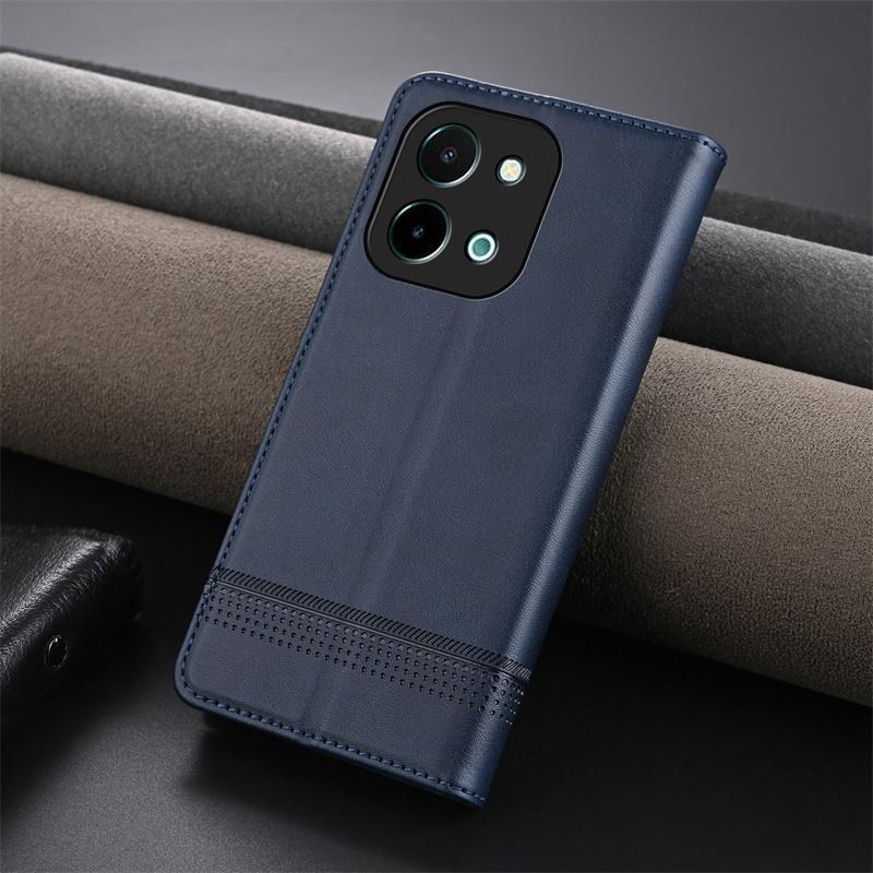 Wallet PU Leather Flip Cover For Vivo Y28 4G Shockproof Protection Stand Holder Magnetic PU Leather  Protective Cover