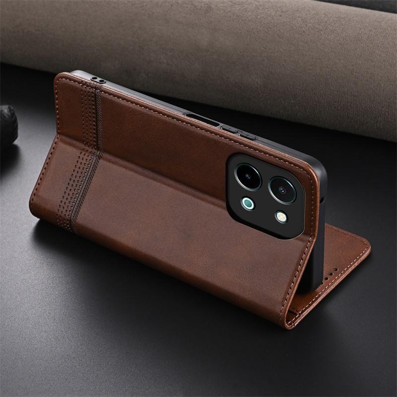 Wallet PU Leather Flip Cover For Vivo Y28 4G Shockproof Protection Stand Holder Magnetic PU Leather  Protective Cover