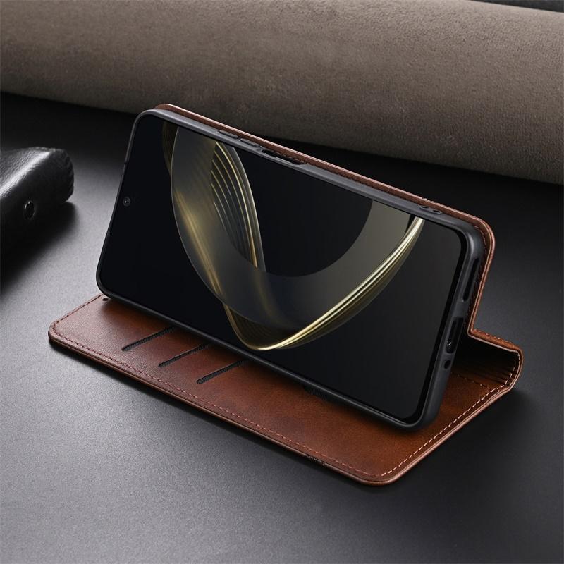 Wallet PU Leather Flip Cover For Vivo Y28 4G Shockproof Protection Stand Holder Magnetic PU Leather  Protective Cover