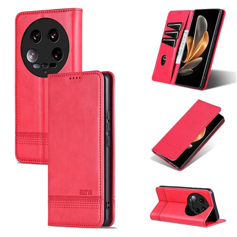 Wallet PU Leather Flip Cover For XiaoMi 14 Ultra, Shockproof Protection Stand Holder Magnetic PU Leather Protective Cover
