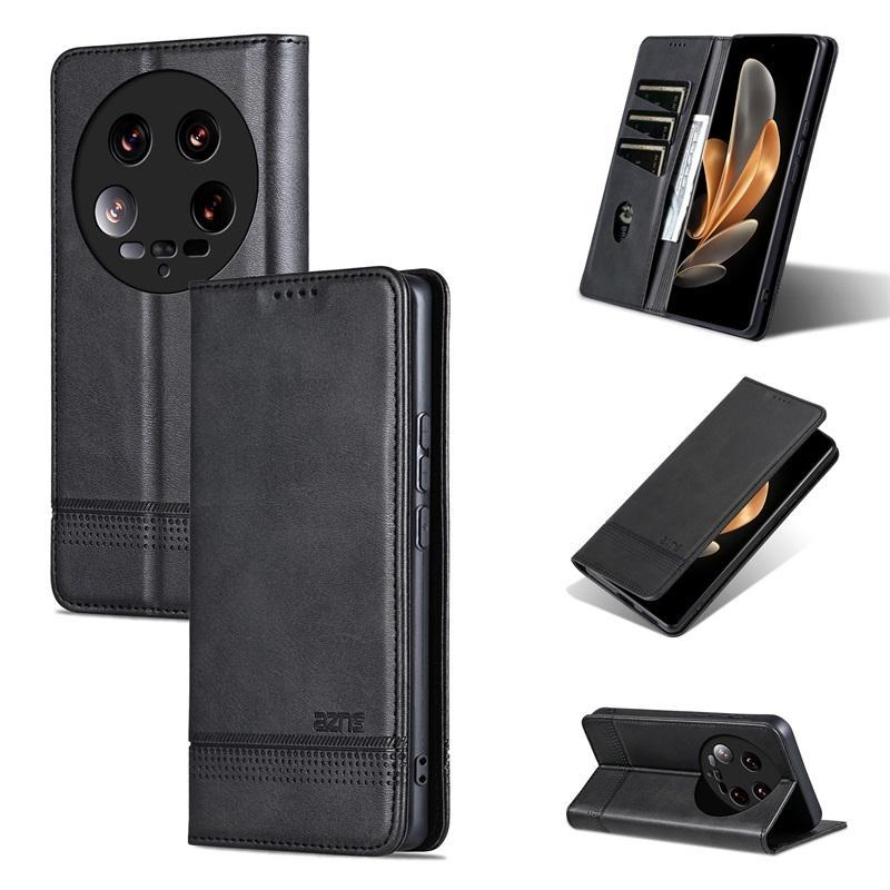Wallet PU Leather Flip Cover For XiaoMi 14 Ultra, Shockproof Protection Stand Holder Magnetic PU Leather Protective Cover