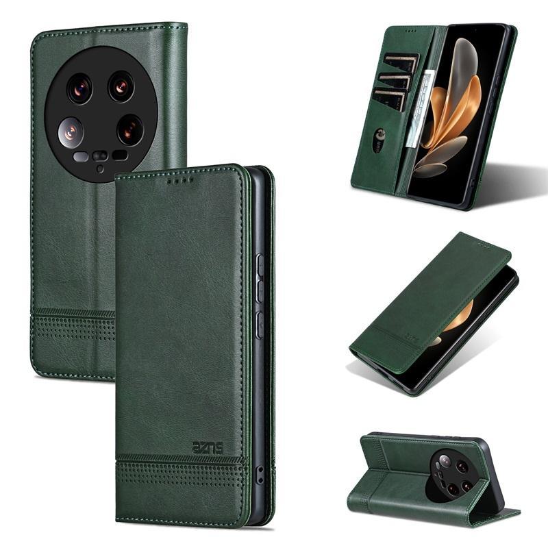 Wallet PU Leather Flip Cover For XiaoMi 14 Ultra, Shockproof Protection Stand Holder Magnetic PU Leather Protective Cover