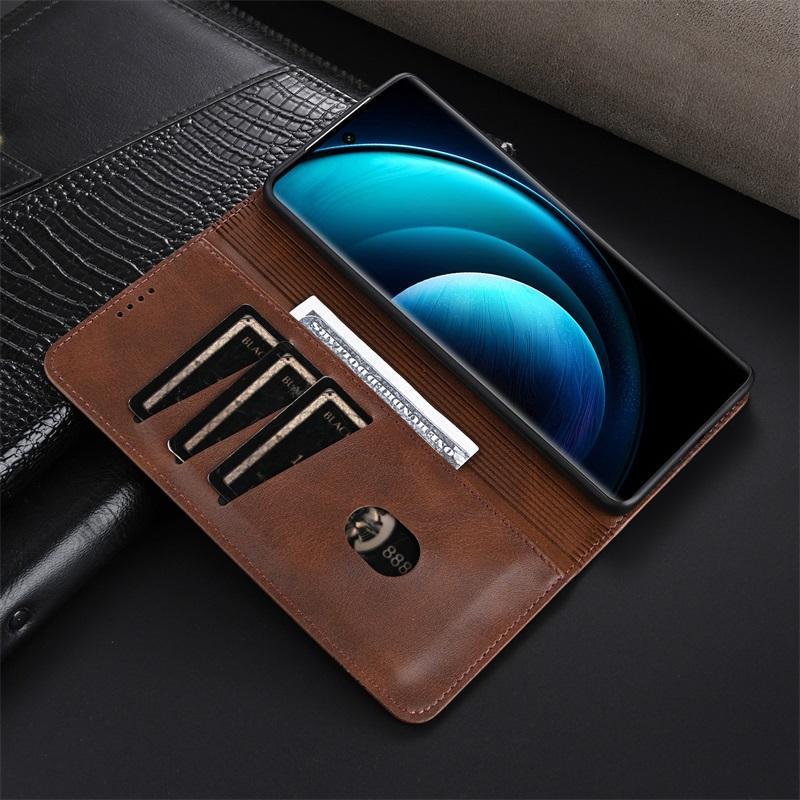 Wallet PU Leather Flip Cover For XiaoMi 14 Ultra, Shockproof Protection Stand Holder Magnetic PU Leather Protective Cover
