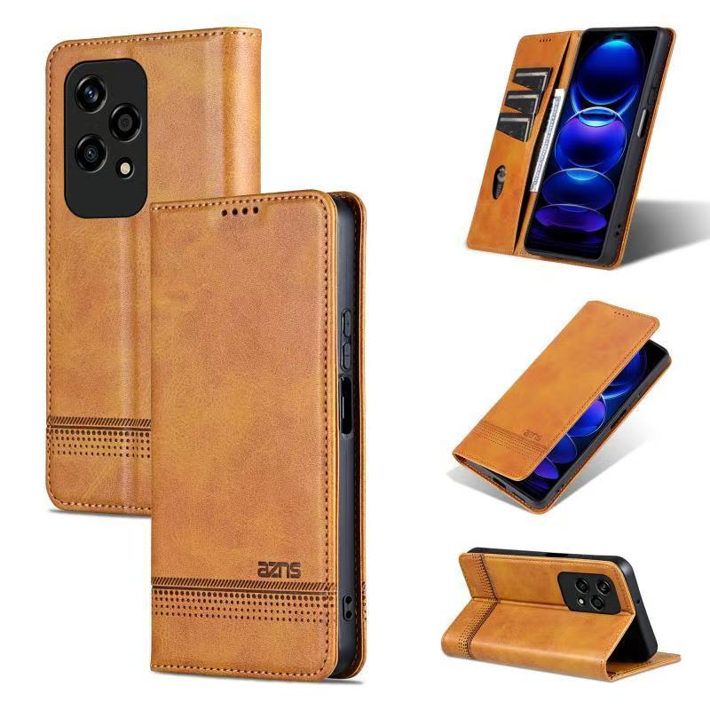 Wallet PU Leather Flip Cover For Honor 200 Lite Shockproof Protection Stand Holder Magnetic PU Leather Protective Cover