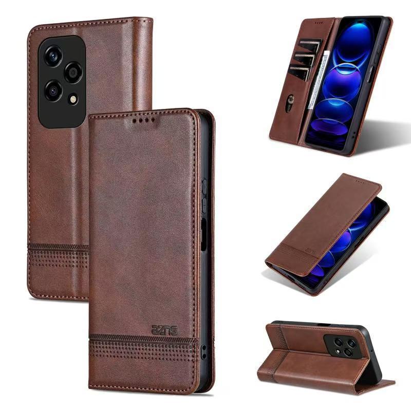 Wallet PU Leather Flip Cover For Honor 200 Lite Shockproof Protection Stand Holder Magnetic PU Leather Protective Cover