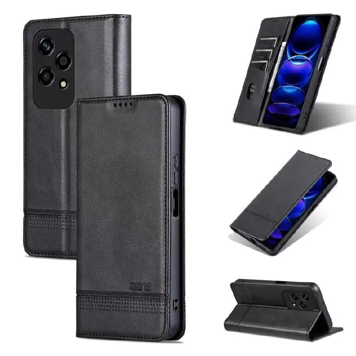 Wallet PU Leather Flip Cover For Honor 200 Lite Shockproof Protection Stand Holder Magnetic PU Leather Protective Cover