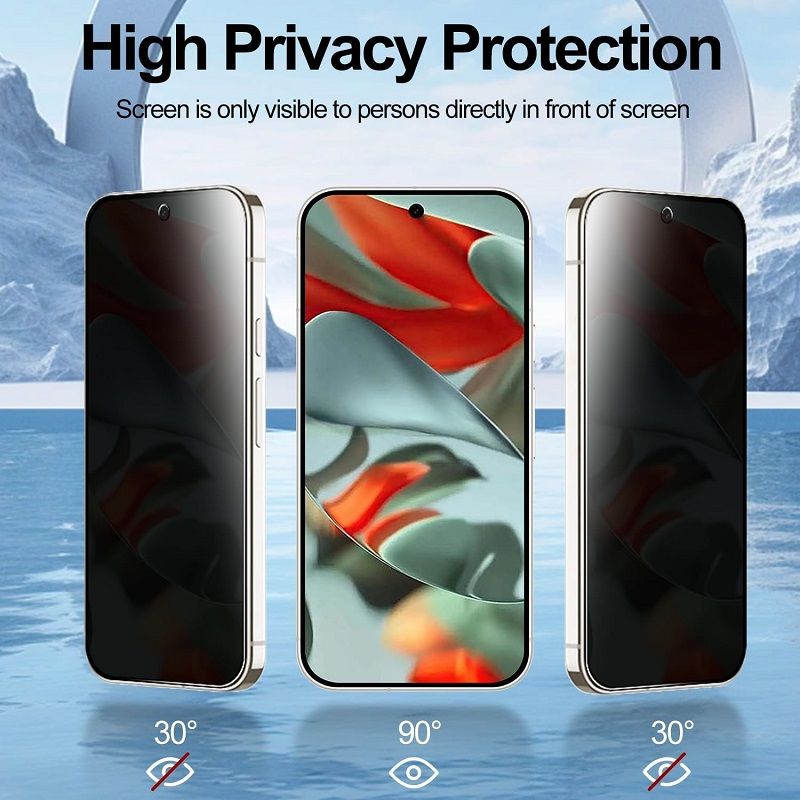 [2-Pack] Privacy Screen Protector for Google Pixel 10 Pro XL 9A 9 Pro XL,Pixel 8 Pro 7A 8A  Anti Spy Screen Protector Tempered Glass Film