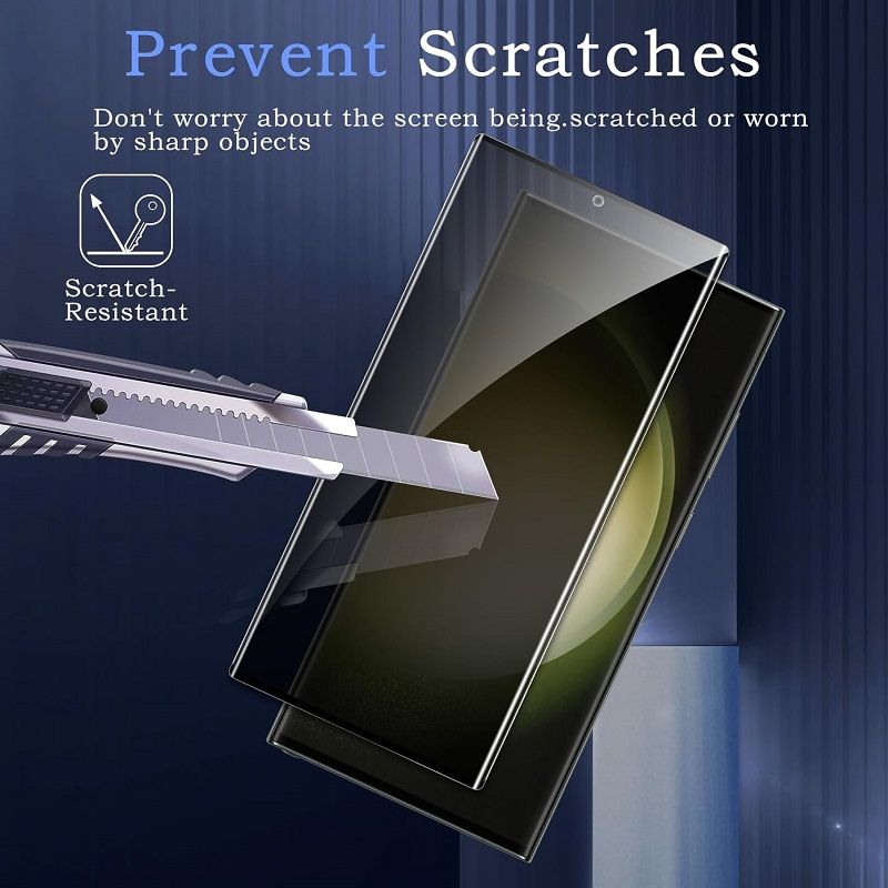 [2-Pack] Privacy Screen Protector for Samsung galaxy S24 S23 S22 Ultra,Tempered Glass Film 3D Full Coverage, 9H Hardness Bubble Free Screen Protector